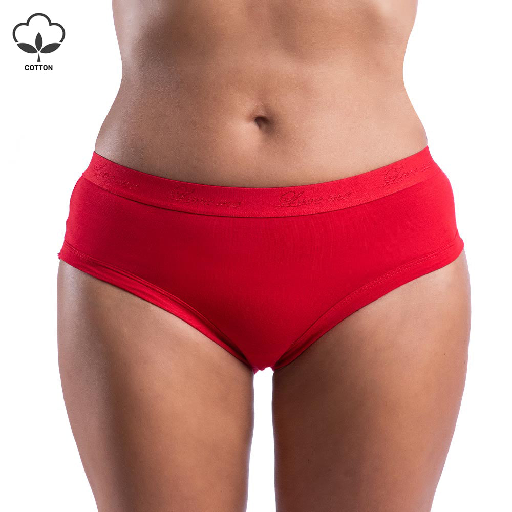 Half Bikini Slip | Panty (Pack of 3) - Red